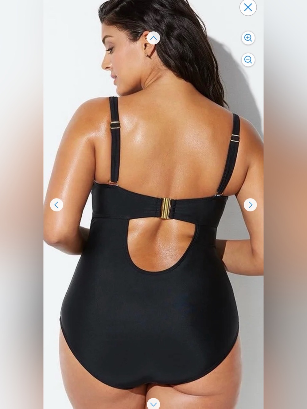 Swimsuits For All Women's Ruched Underwire One Piece - size 34 - Picture 3 of 11